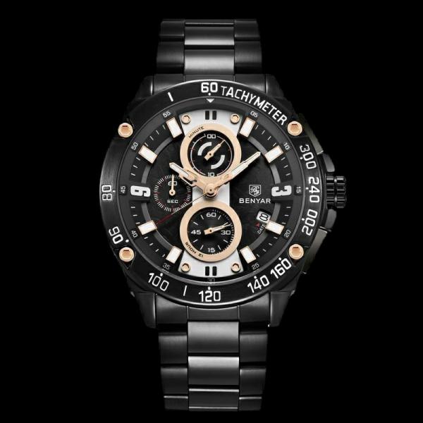 Benyar BY-5148A Montre Homme Chronographe Étanche