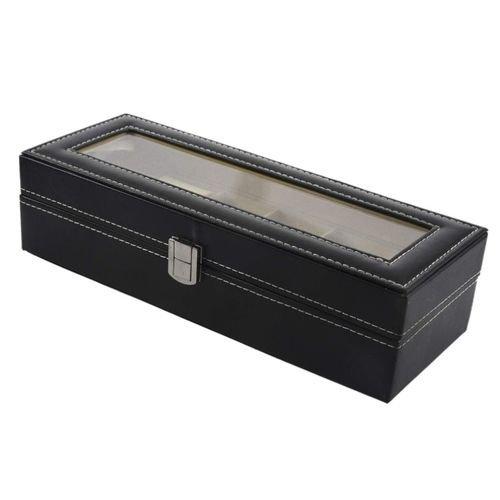 OROPAK Coffret Montres et Bijoux en Cuir (6 Compartiments Noir)