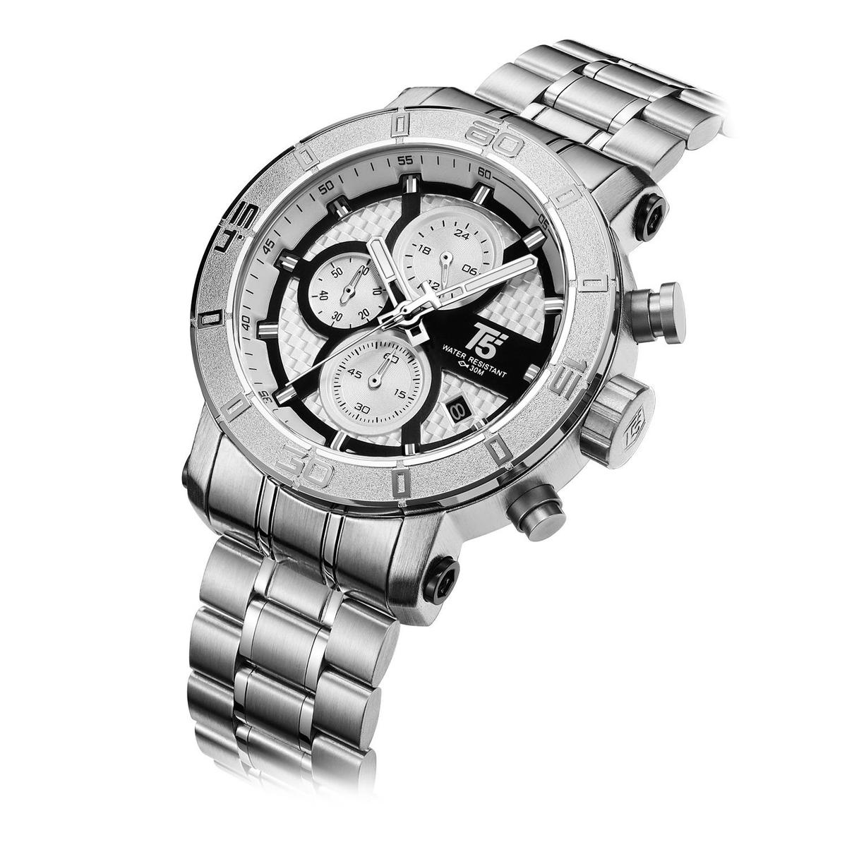 T5 Montre pour homme H3635G-A Bracelet Luxe En Acier