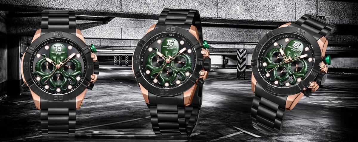 T5 Montre 3663 Chronographe Bracelet en Acier Inoxydable* ÉDITION LIMITÉE*