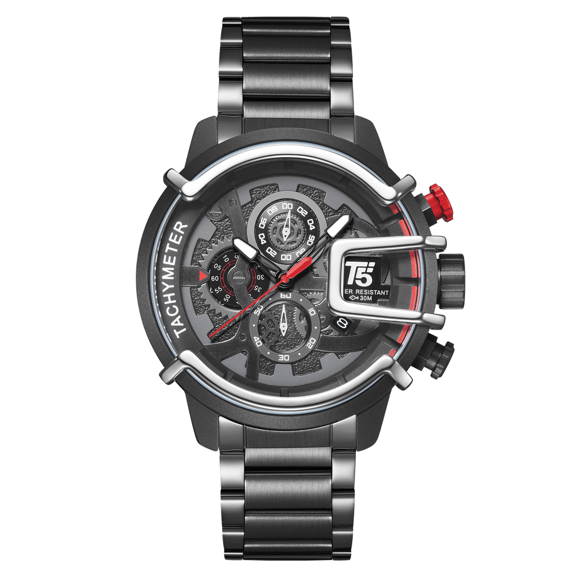 T5 Montre pour hommes 3883 en acier inoxydable garantie originale