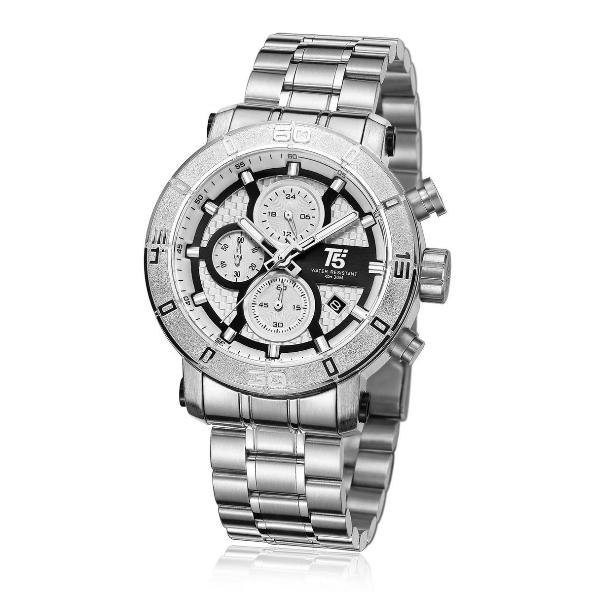 T5 Montre pour homme H3635G-A Bracelet Luxe En Acier
