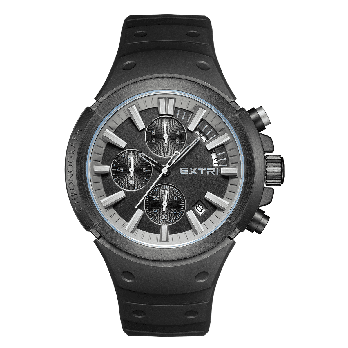 Extri Montre à quartz étanche pour homme, montre-bracelet unisexe, chronographe, luxe, affaires, marque originale, mode