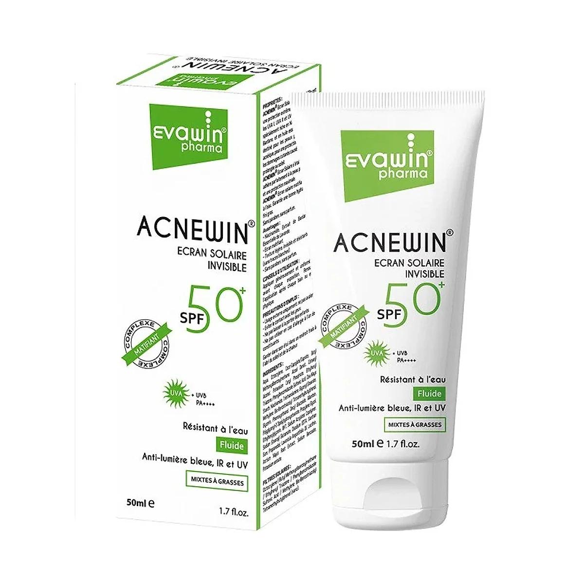EVAWIN Acnewin Ecran Fluide Invisible spf50+ 50ml