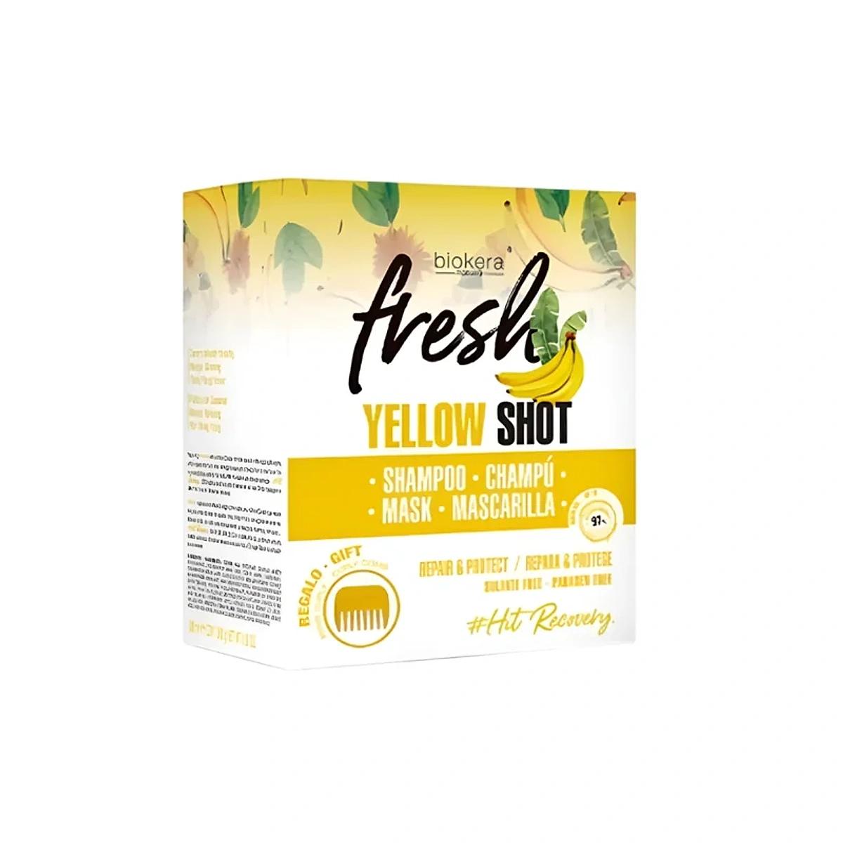 BIOKERA Yellow Shot Shampoing 200ml+ Masque 250ml Pack