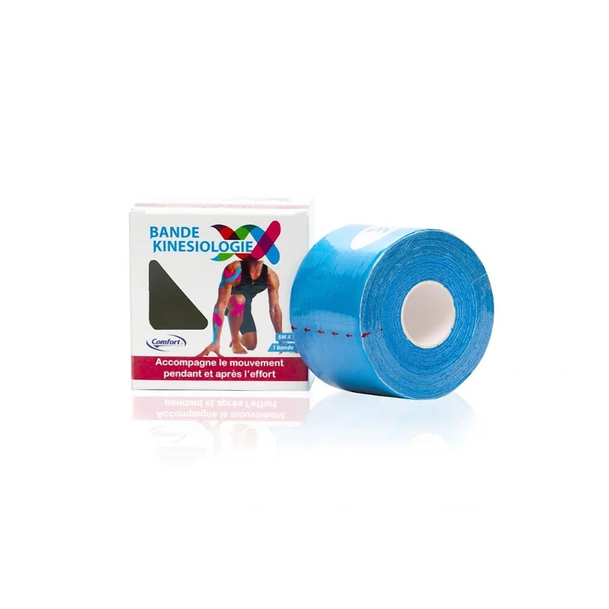 COMFORT Bande Kinesiologie 5mx5cm Bleu
