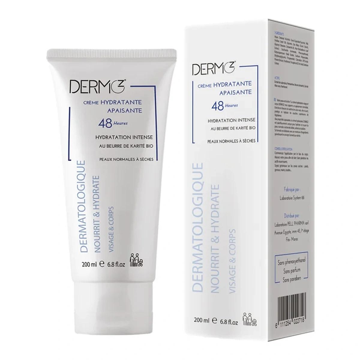 DERMOZ Creme Hydratante Apaisante Peaux Normales a Seches 50ml