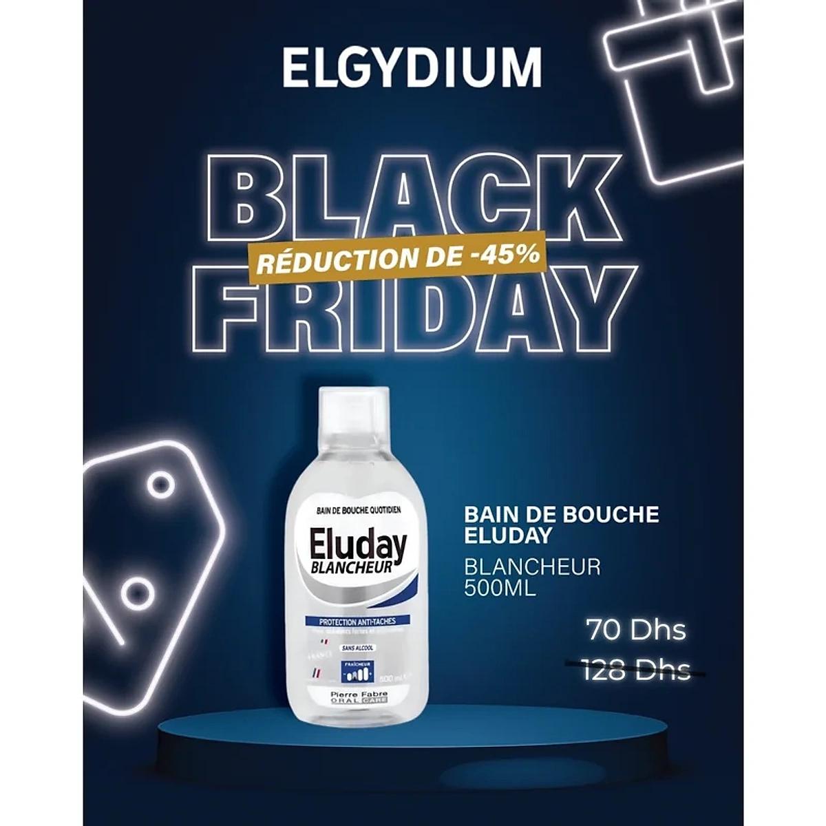 ELGYDIUM Eluday Bain de Bouche Blancheur 500ml