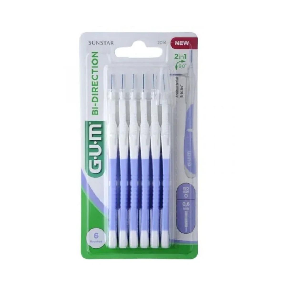 GUM Brossette Bi-Direction Ultra Micro-Fine 0,6 mm Réf : 2014