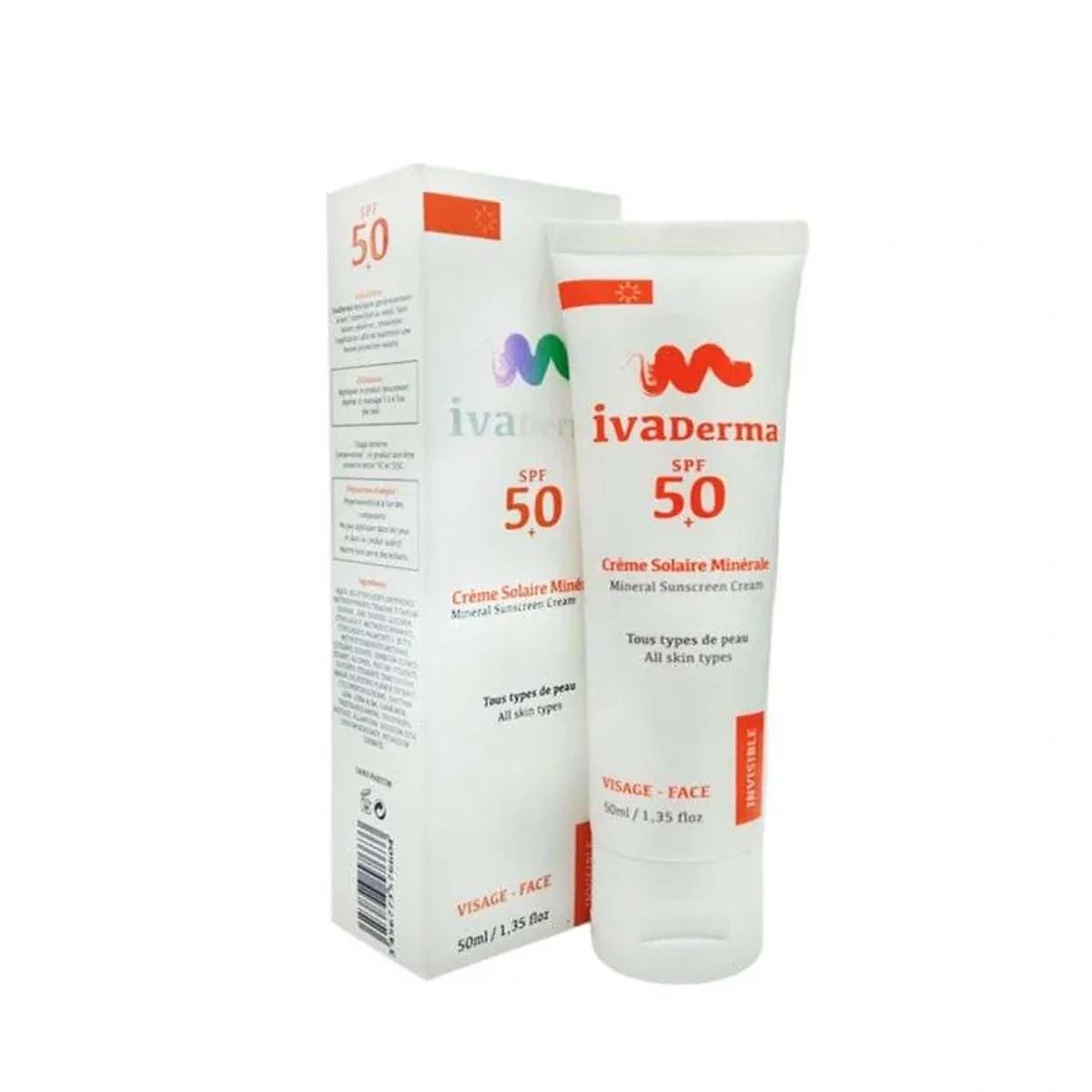 IVADERMA Ecran Solaire Mineral Spf50+ 50ml