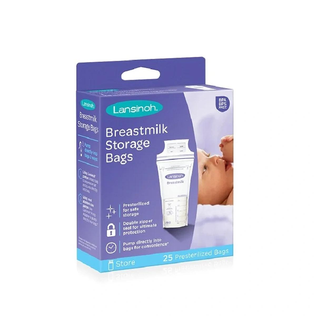 LANSINOH Sachets de Conservation du Lait Maternel 25 Unités