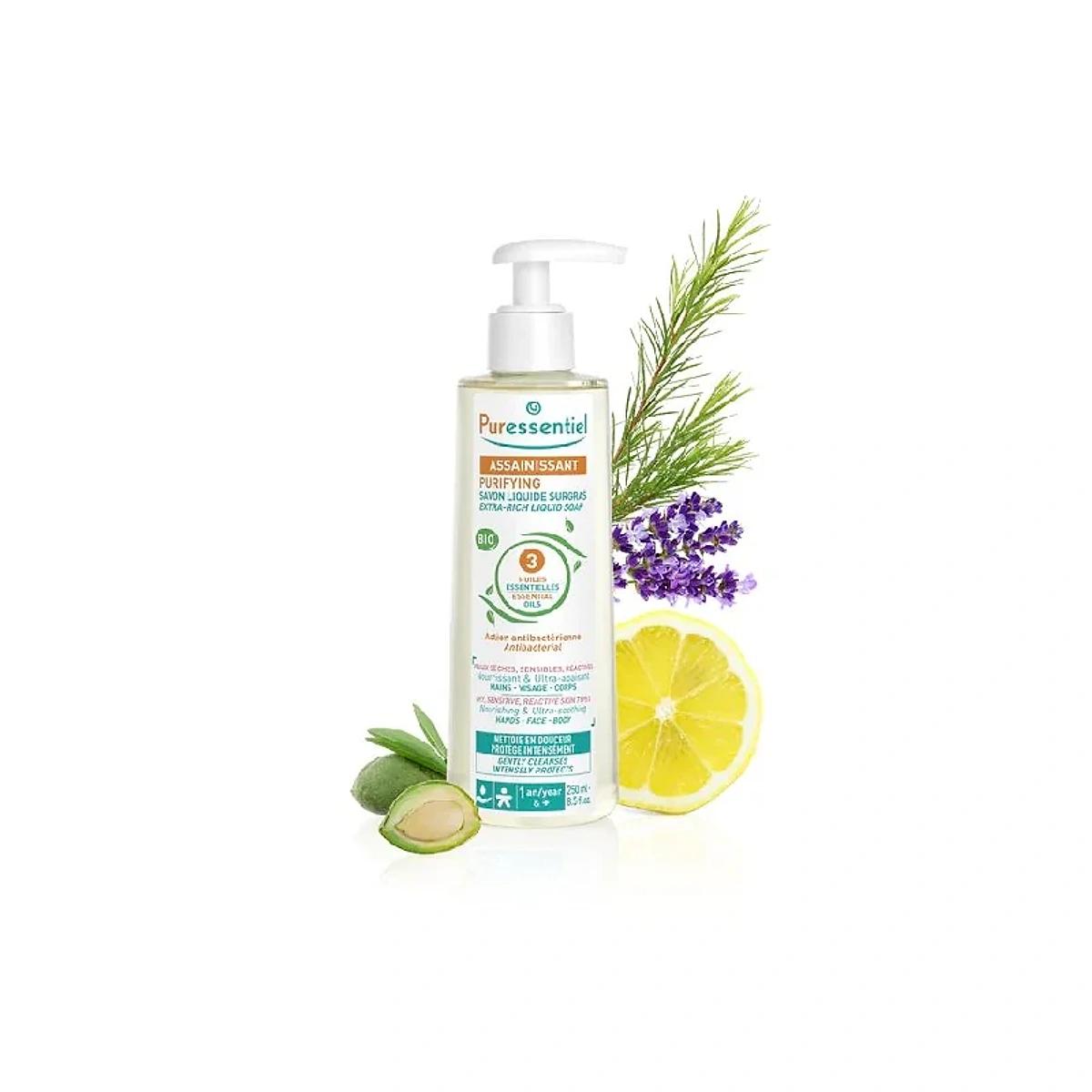 PURESSENTIEL assainissant savon liquide surgras 250ml