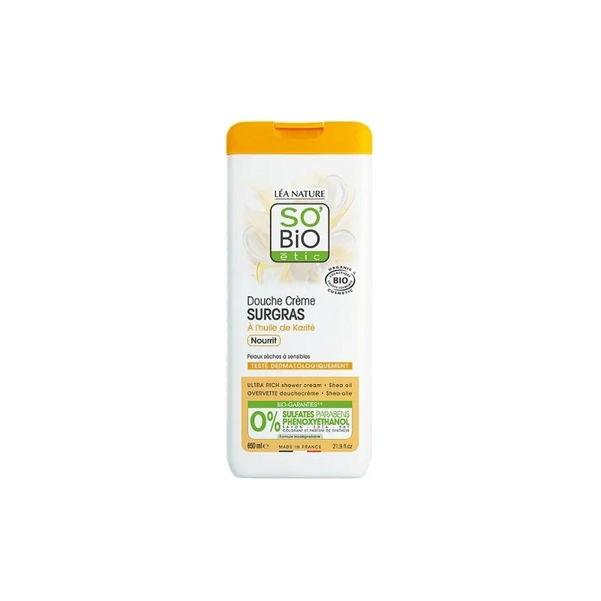 SO BIO DOUCHE CREME SURGRAS A L'HUILE DE KARITE 650ML