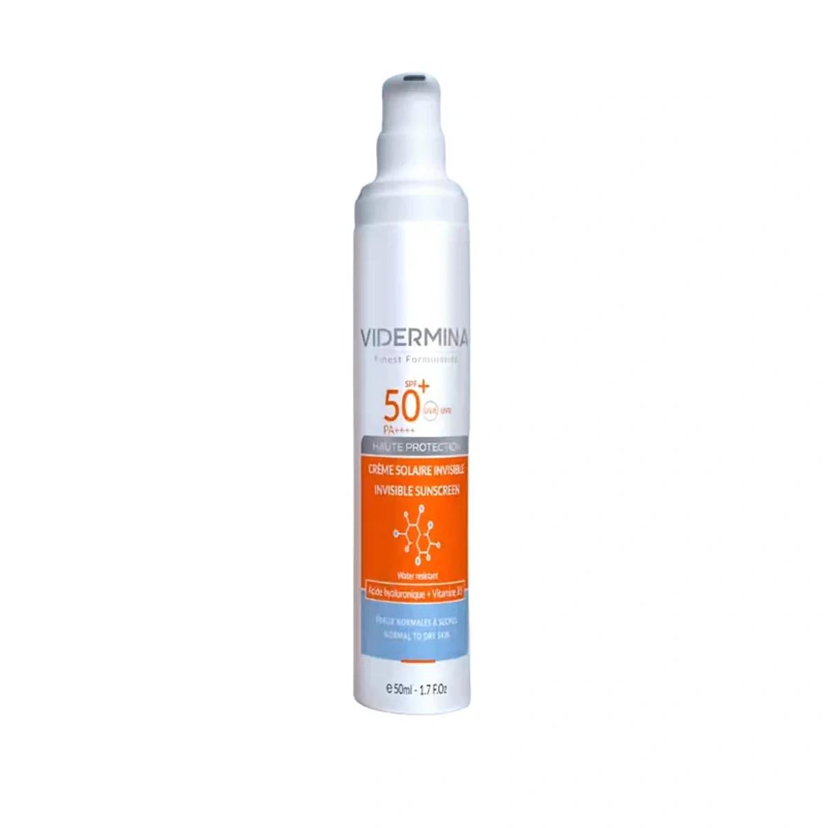 Vidermina Ecran Solaire Invisible Spf50+ 50ml