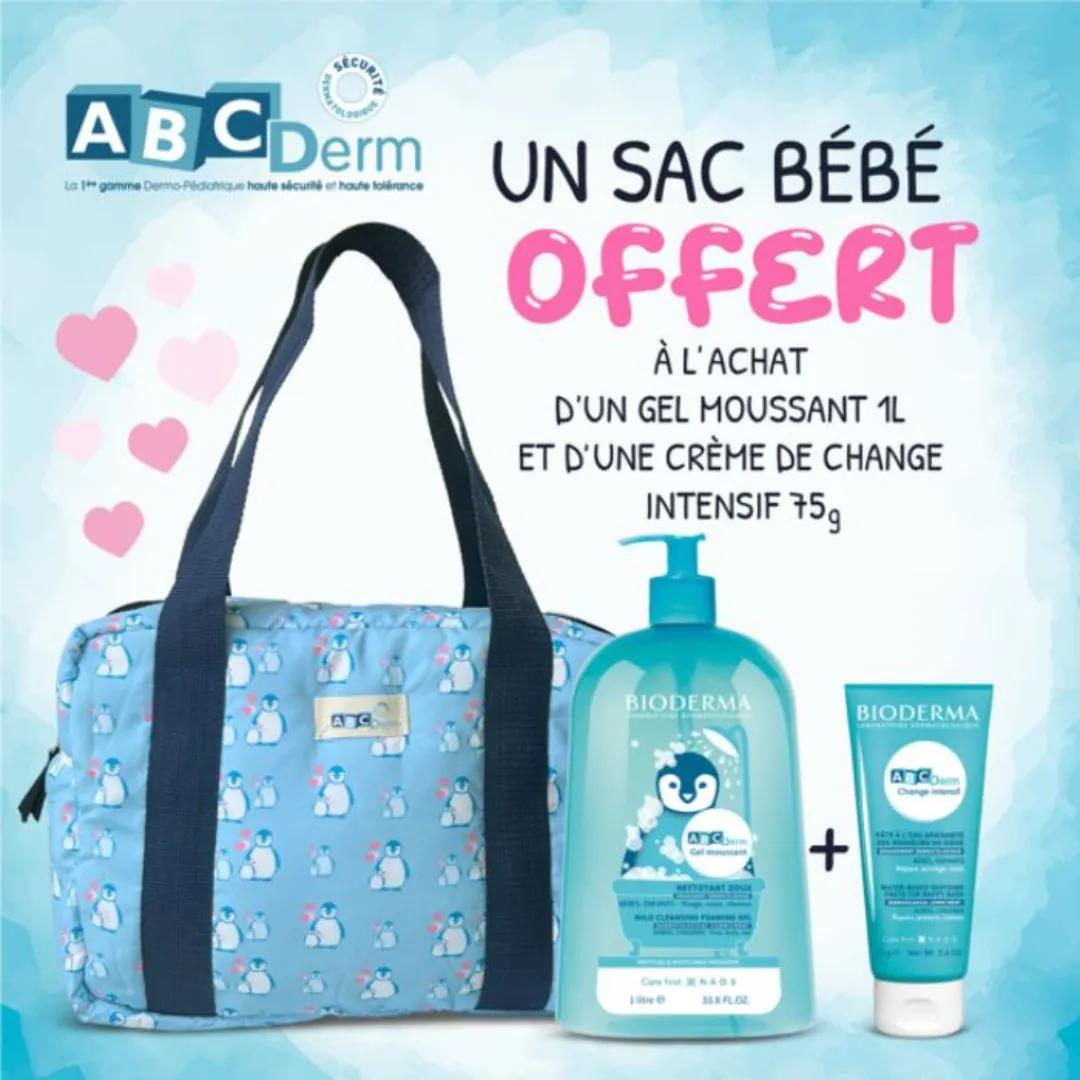 ABCDERM Gel Moussante 1L + Creme de Change Intensif 75g SAC