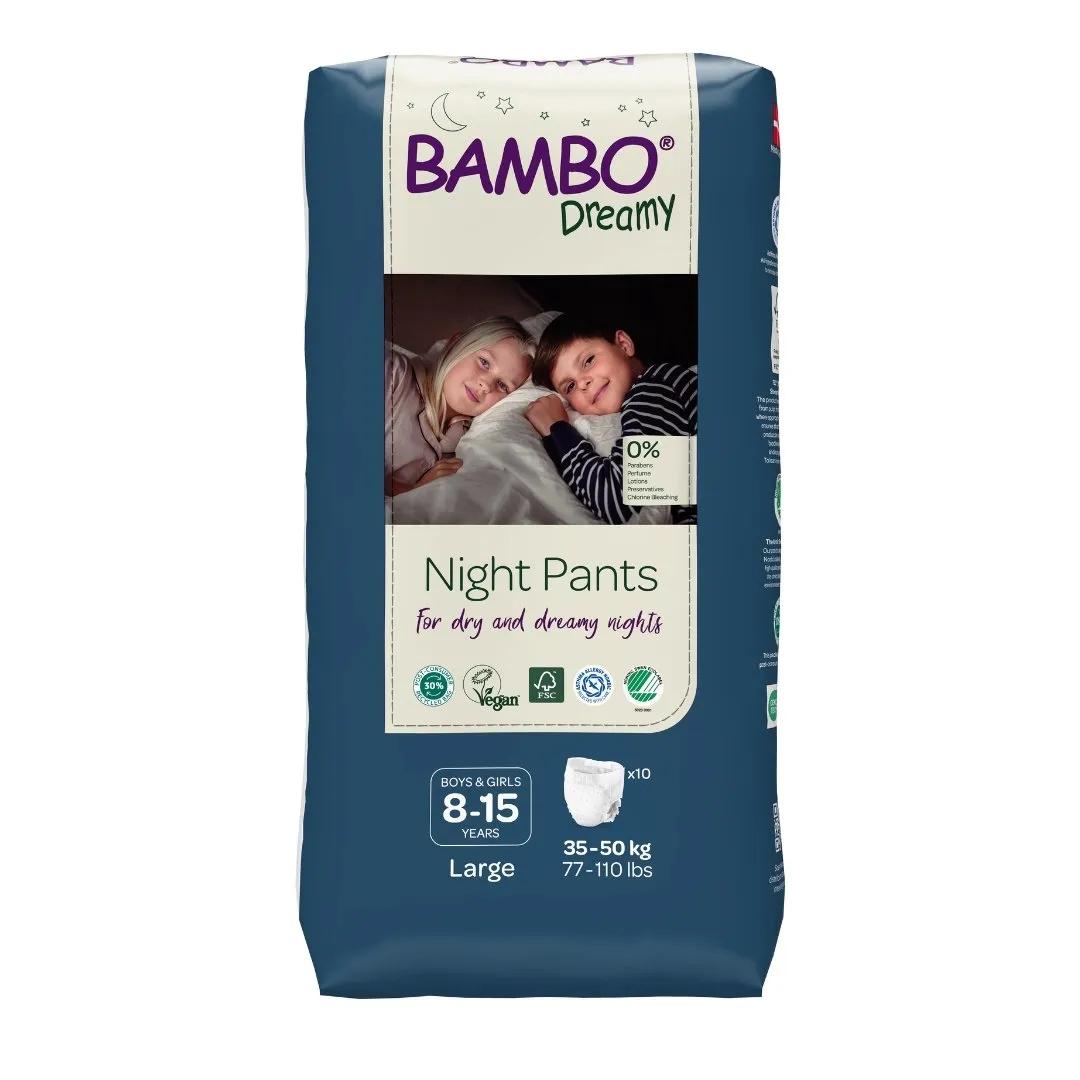 BAMBO NATURE Bambo Dreamy Pants Night Boys and Girl 8-15 Years 10 unités