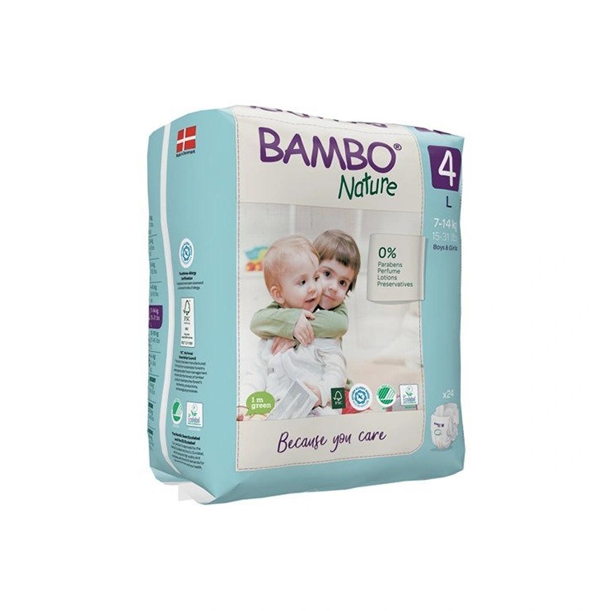 BAMBO NATURE 4, couches L 7-14kg/48un