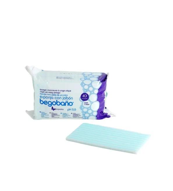 BEGOBANO eponge savonneuse 12*20 cm 40 Unités