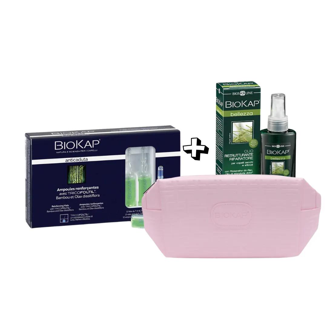 BIOKAP Trousse Avec Ampoules 12 x 7ml+ Huile Restruturante 125ml