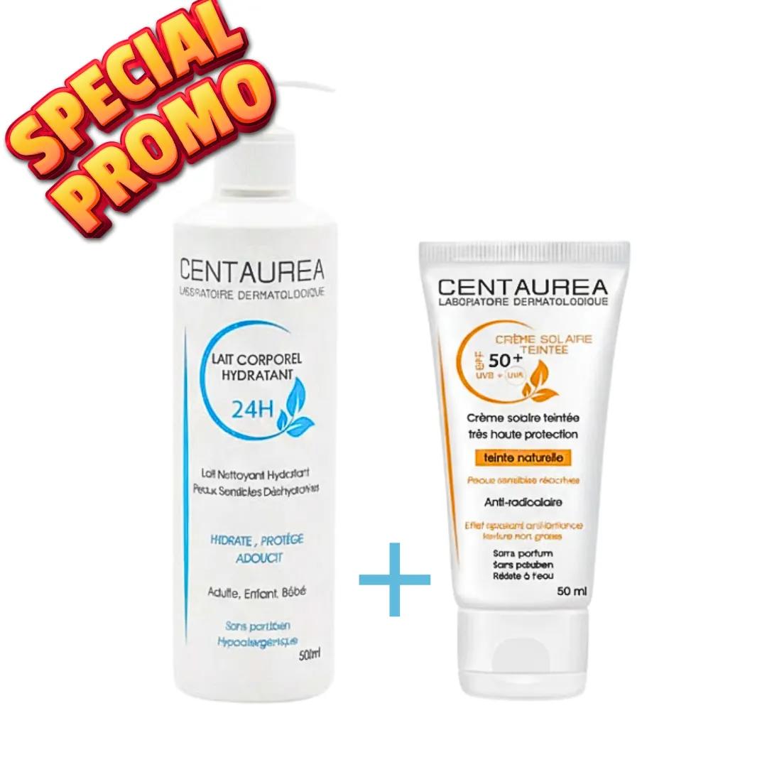 Centaurea Lait Corporel Hydra 200ml +Ecran Teinte Spf50+ 50ml Pack