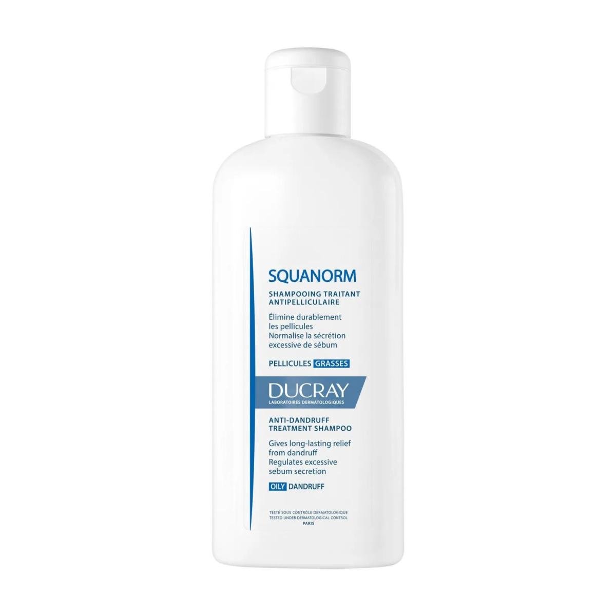 Ducray Squanorm Shampooing traitant antipelliculaire Pellicules grasses 200 ml