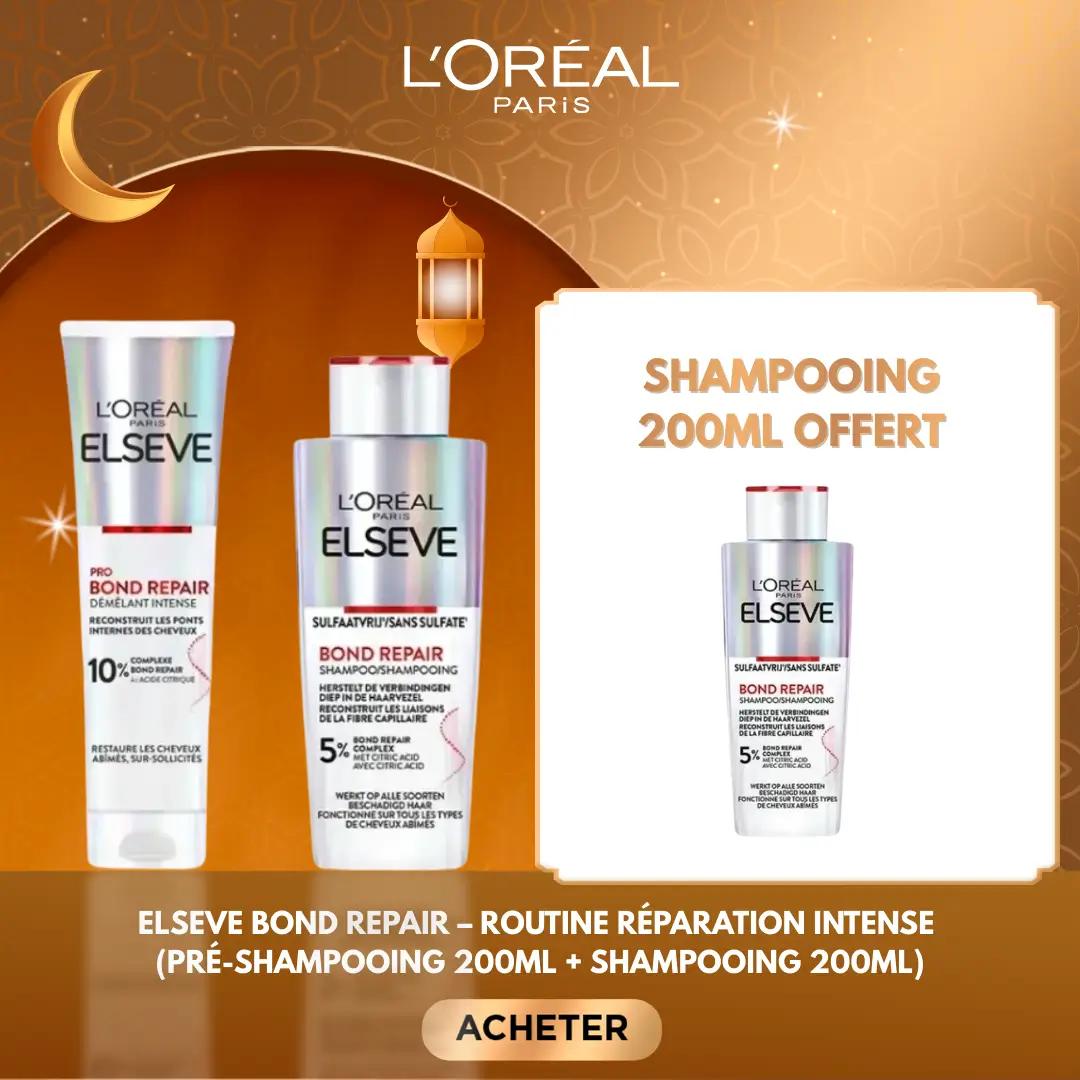 Elseve Routine Bond Repair Shampoing 2x 200ml+Pre-Shampooing 200ml Pack