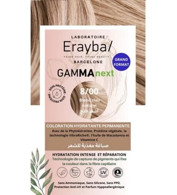ERAYBA Gamma Next Coloration 8/00 Blond clair Natural Coloration Hydratante Permanente