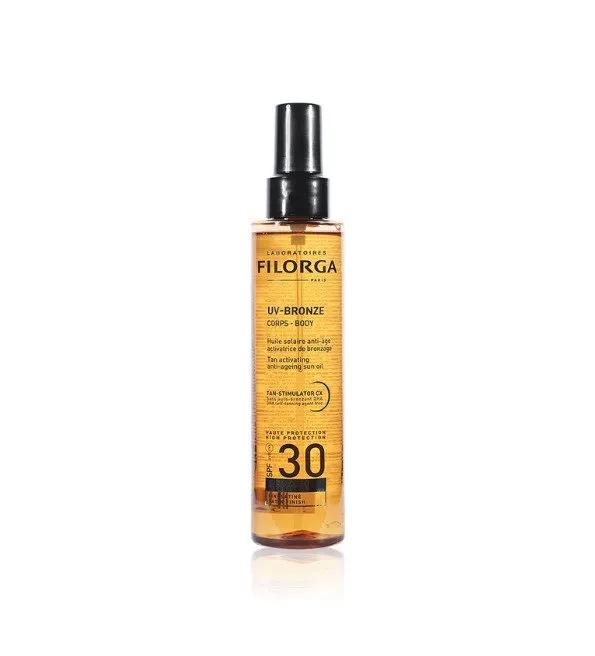 Filorga UV-BRONZE Corps Huile Solaire Anti-Âge Activatrice de Bronzage SPF30 150 ml
