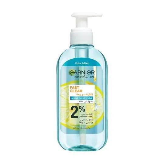 Garnier Skin Active Fast Clear Gel Nettoyant Moussant Anti Acné avec de l'Acide Salicylique 200ml