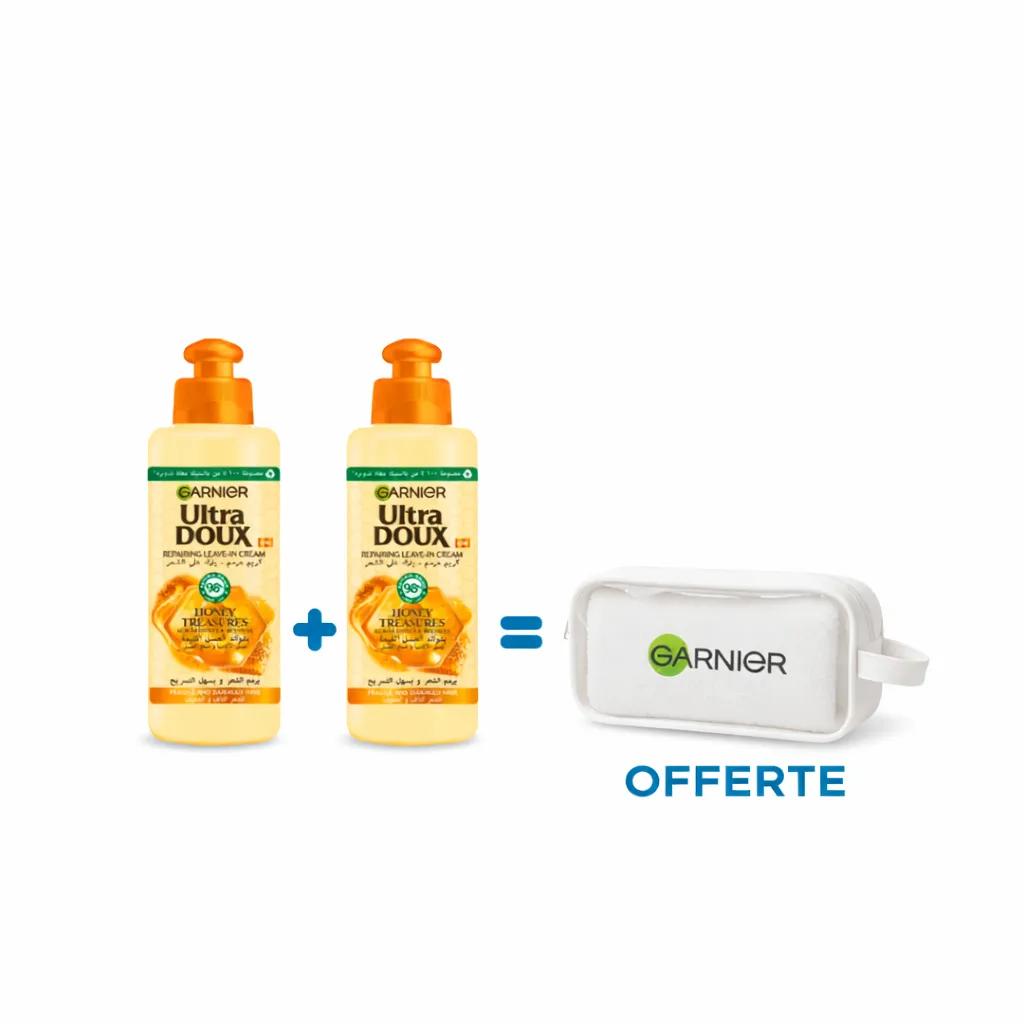 Garnier Ultra Doux Serum Hair Honey 2 x 200ml + Trousse Offerte