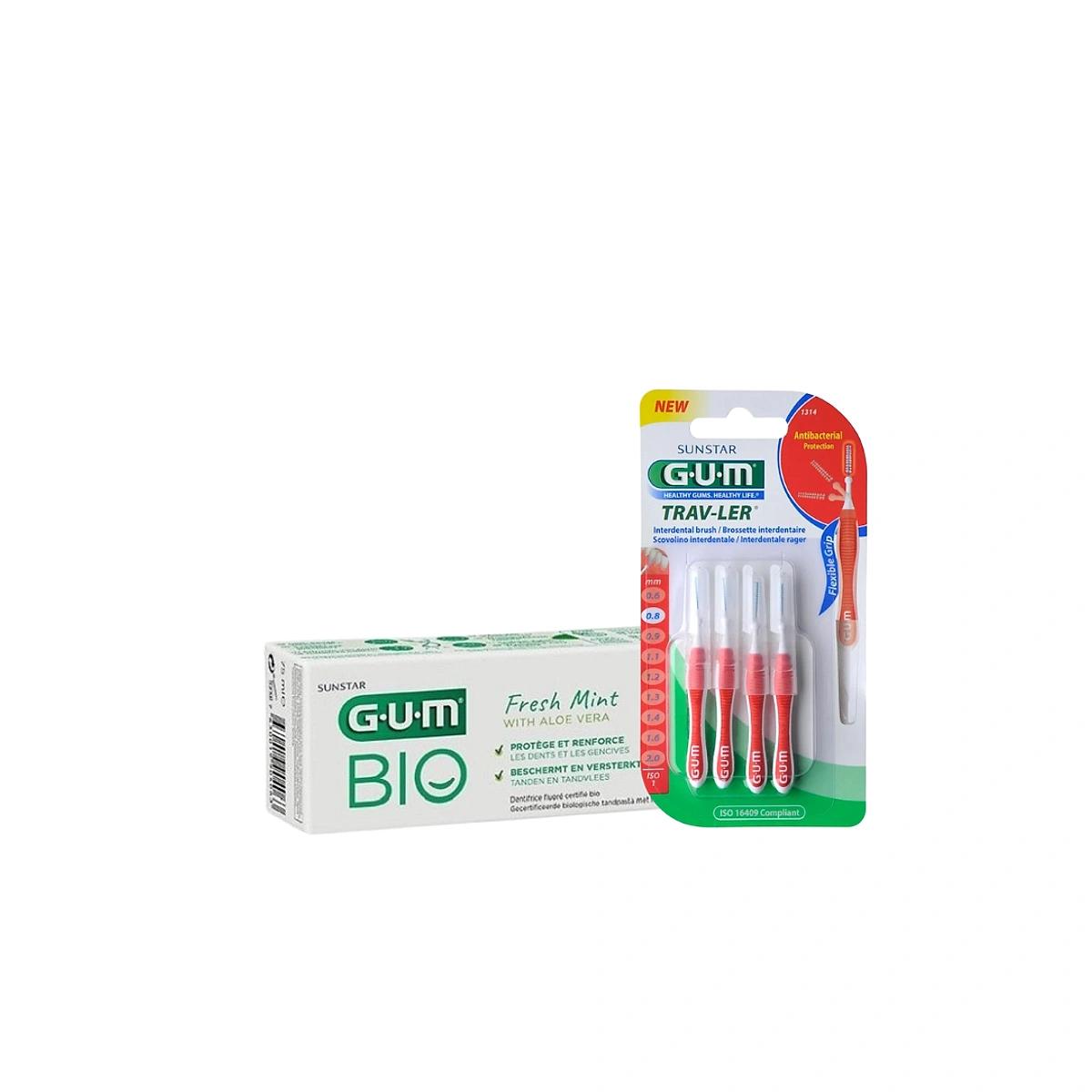 GUM Dentifrice Bio 75ml + Brosse 1314 Pack