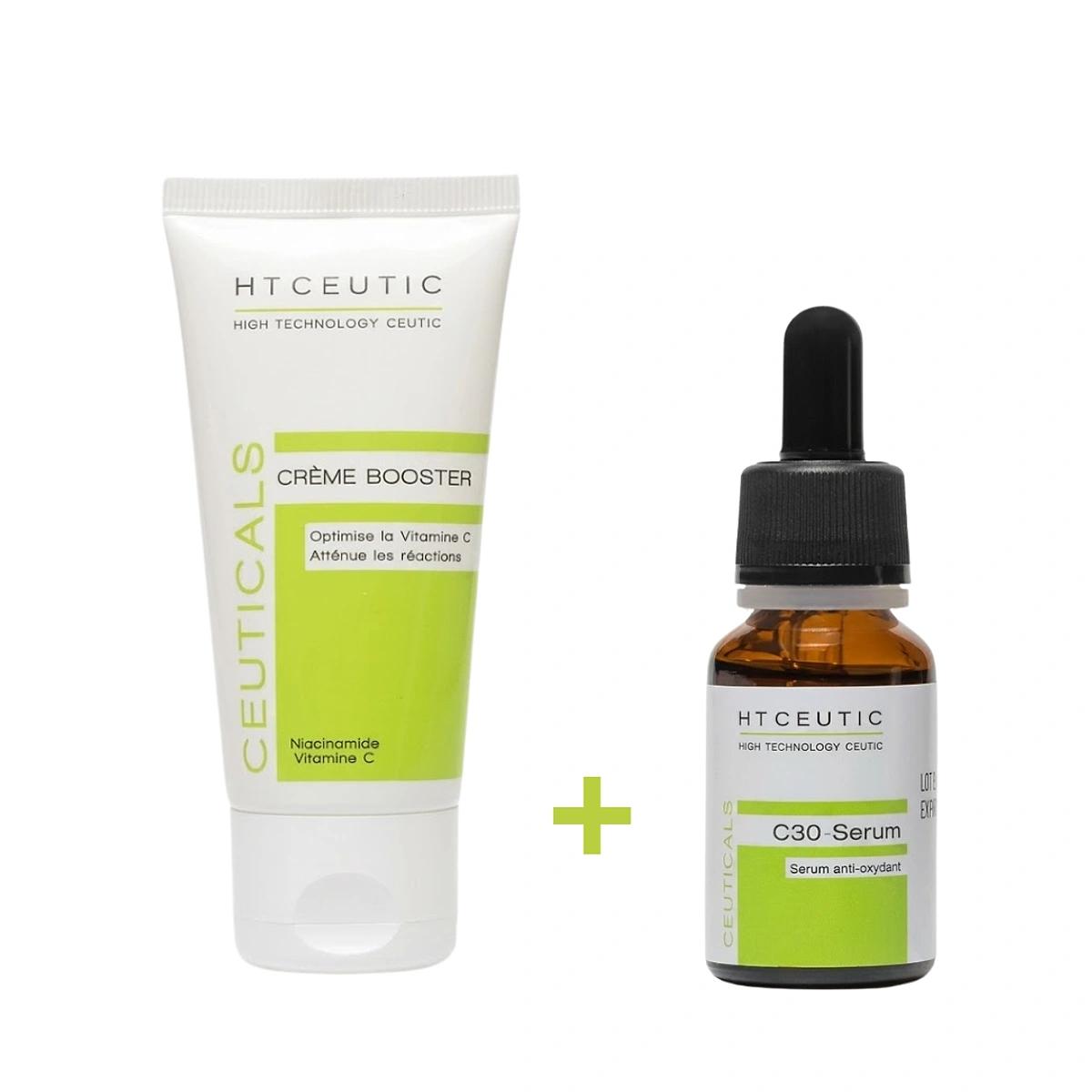 HT CEUTIC Vitamin C Creme Booster 50ml+C30 Serum 15ml Duo Pack