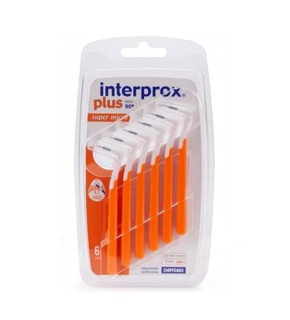 INTERPROX Plus Orange Super Micro Brossettes Interdentaires 6 Piéces