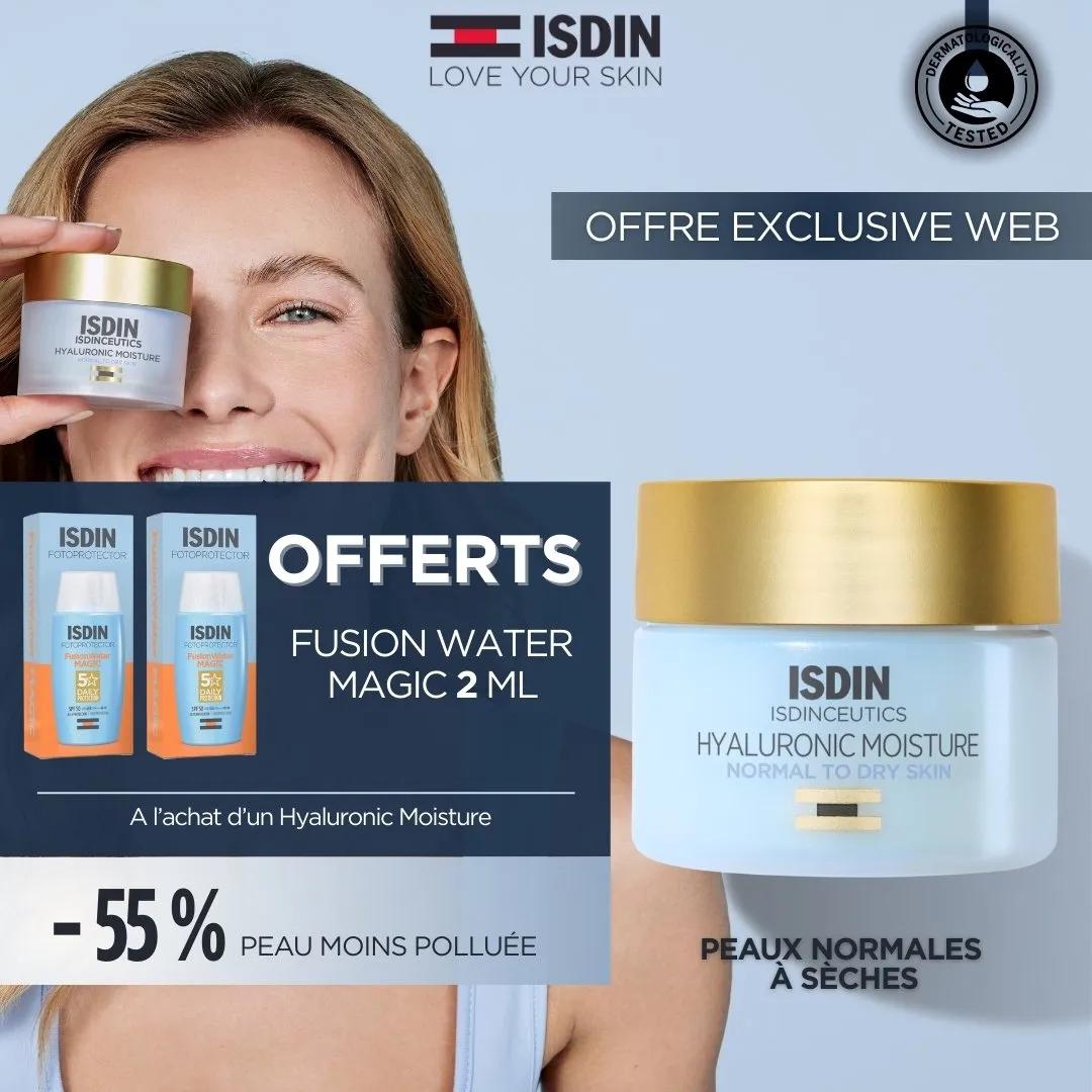 Isdin ceutics Hyaluronic Moisture Normal to dry skin 50g = Fusion Water Magic 2ml Offerts
