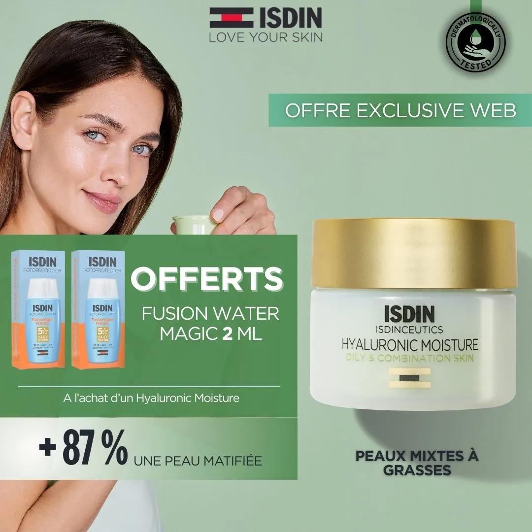 Isdin ceutics Hyaluronic Moisture Oily & Combination Skin 50g = Fusion Water Magic 2ml Offerts