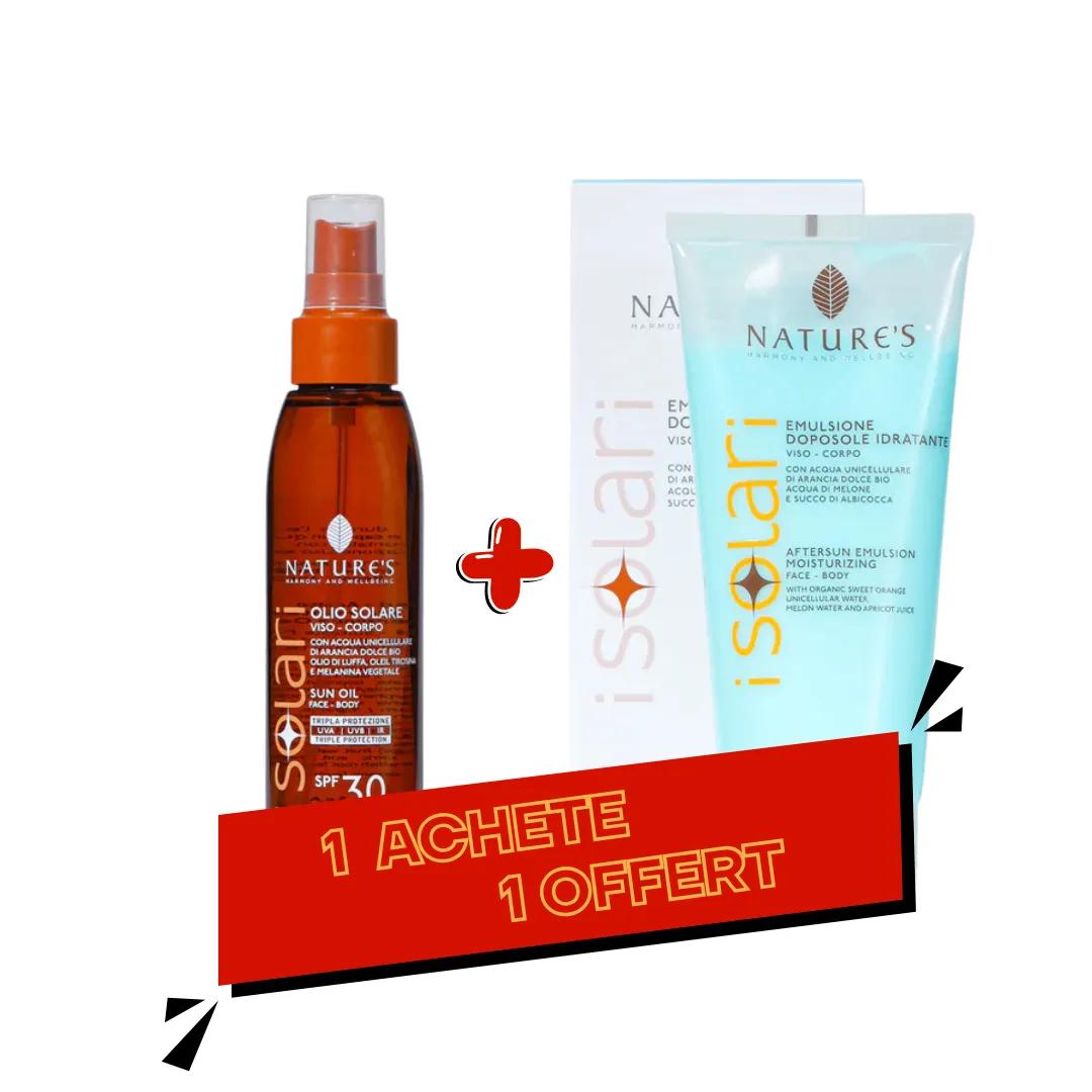 NATURES ISOLARI Isolari Huile de Solaire 150ml SPF30 + Emulsion Solaire 200ml Pack