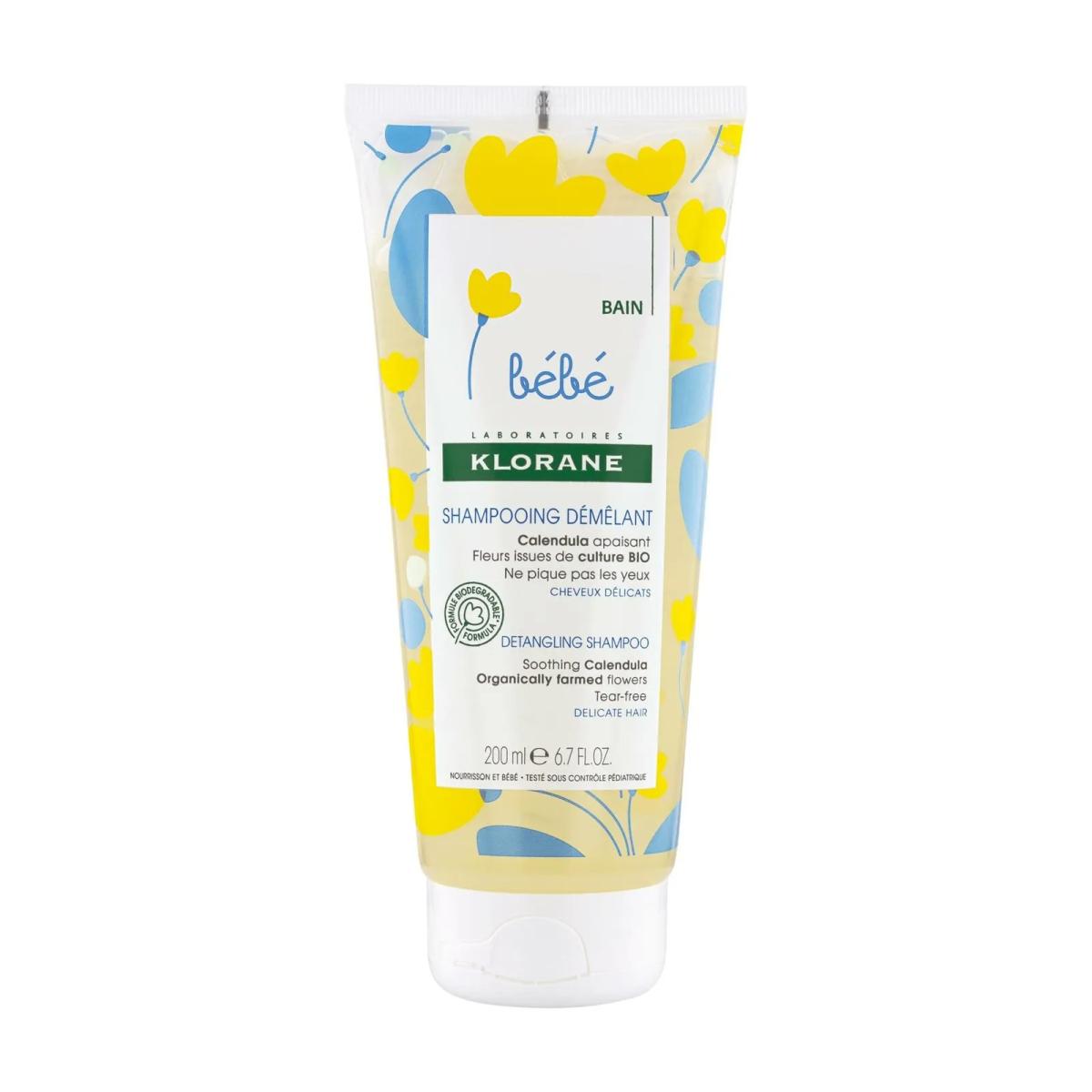 Klorane Shampoing démêlant au Calendula apaisant Bébé Cheveux délicats 200 ml
