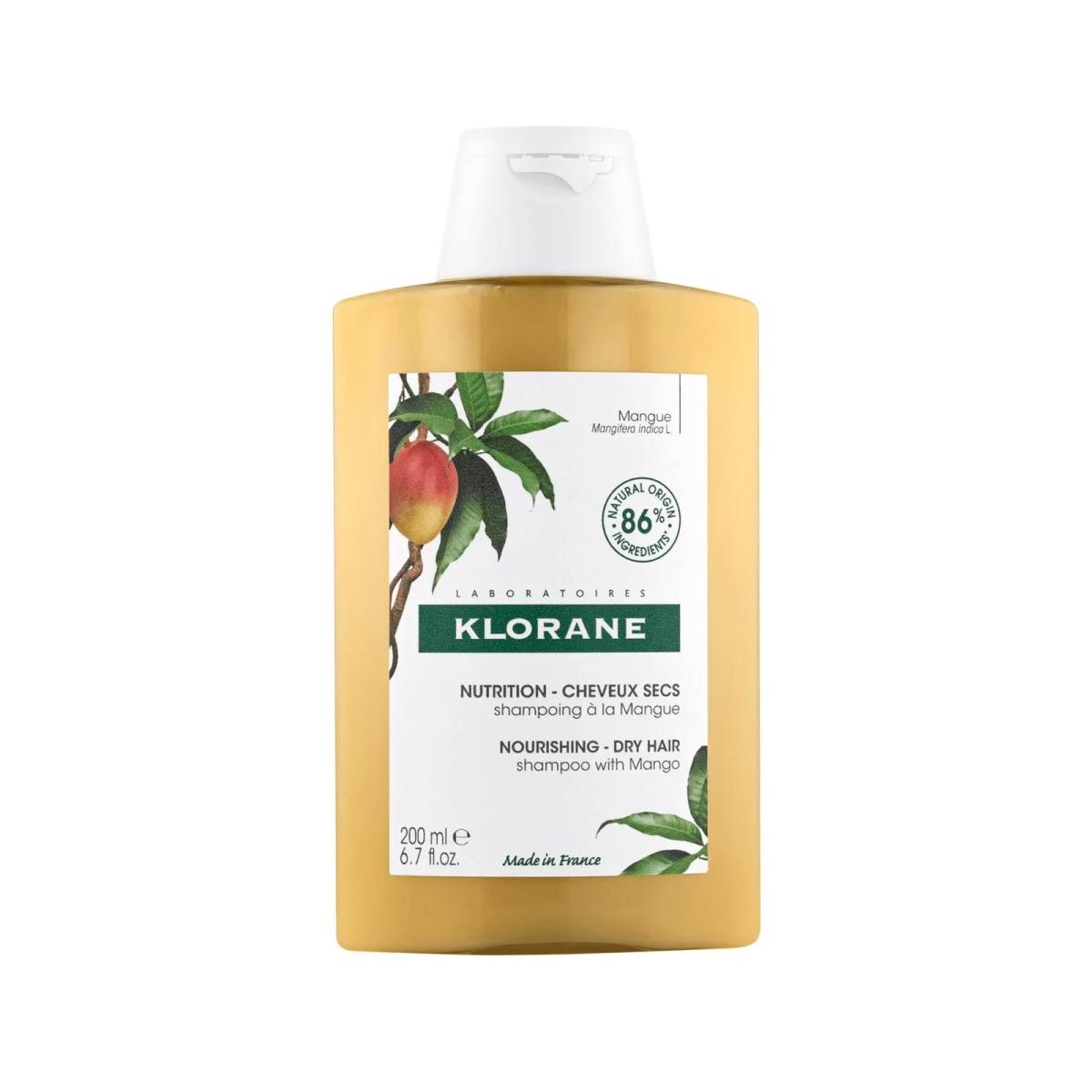 Klorane Shampoing Nutrition à la Mangue Cheveux secs 200 ml