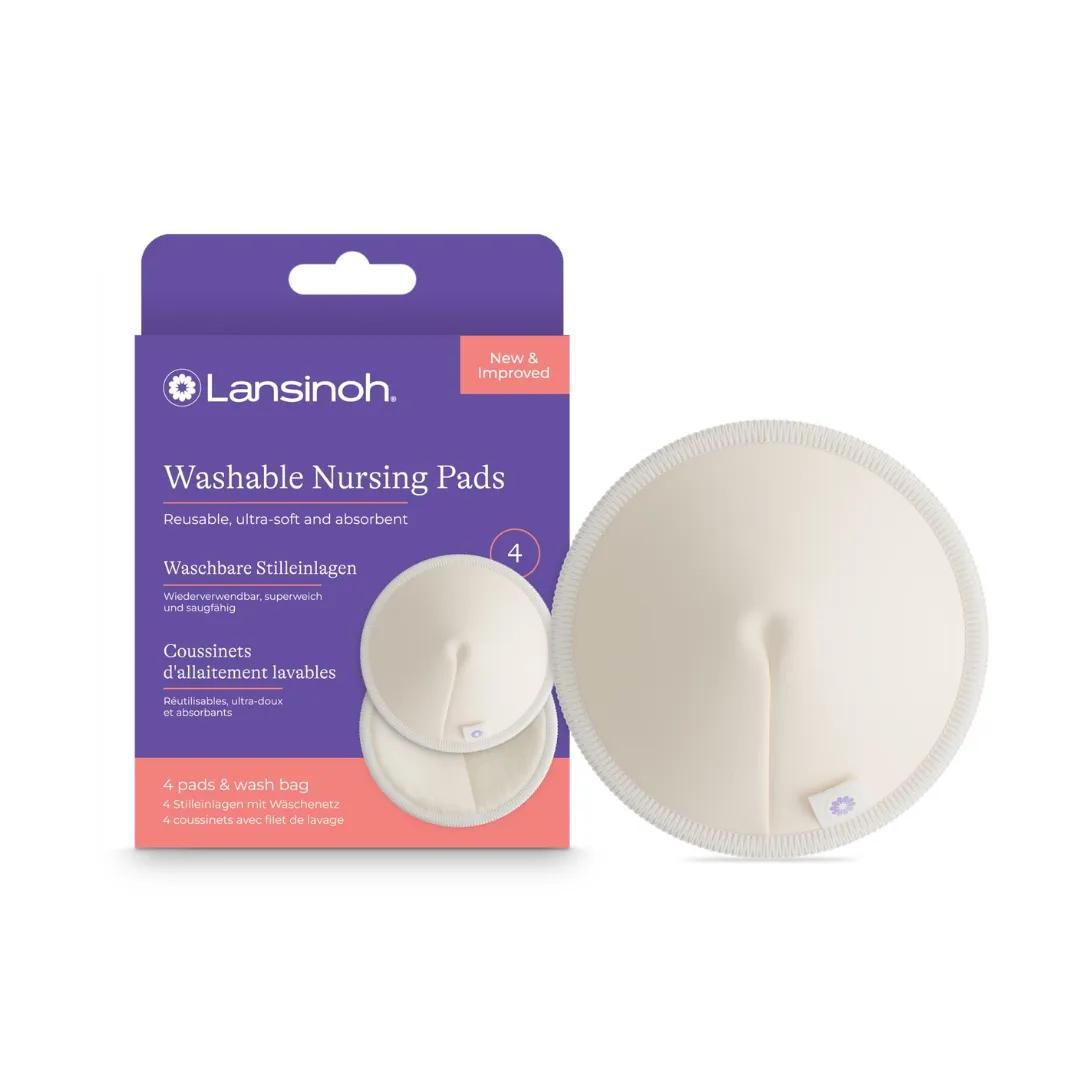 LANSINOH Coussinets d'allaitements lavables 4 pads