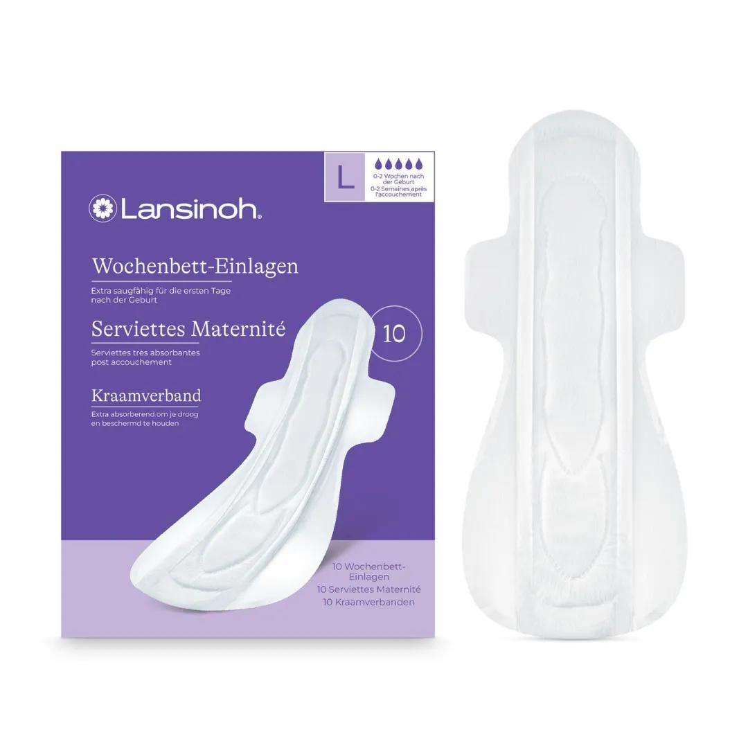 LANSINOH Serviettes Post Partum Extra-Absorbantes L 0-2 Semaine10 Unités