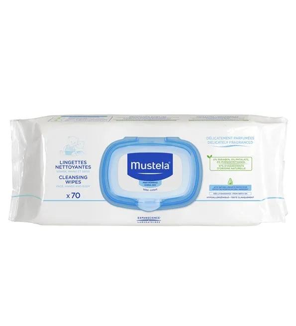 Mustela Lingettes Nettoyantes 70 Piéces
