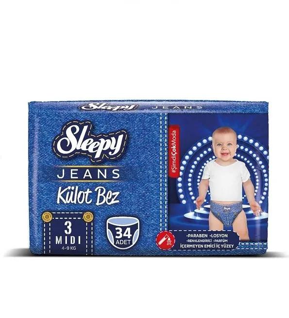 SLEEPY Jeans 3 Pants Midi 4-9kg/34 Pieces