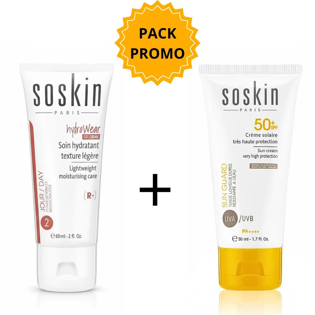 SOSKIN Creme Invisible Spf50+ 50ml+Hydrawear Gel Creme Legere 60ml