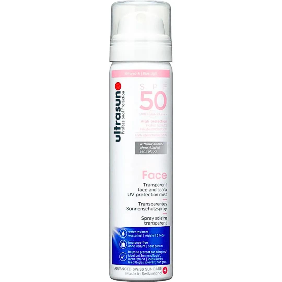 ULTRASUN Face & Scalp Transparent Spray Spf50+ 75ml