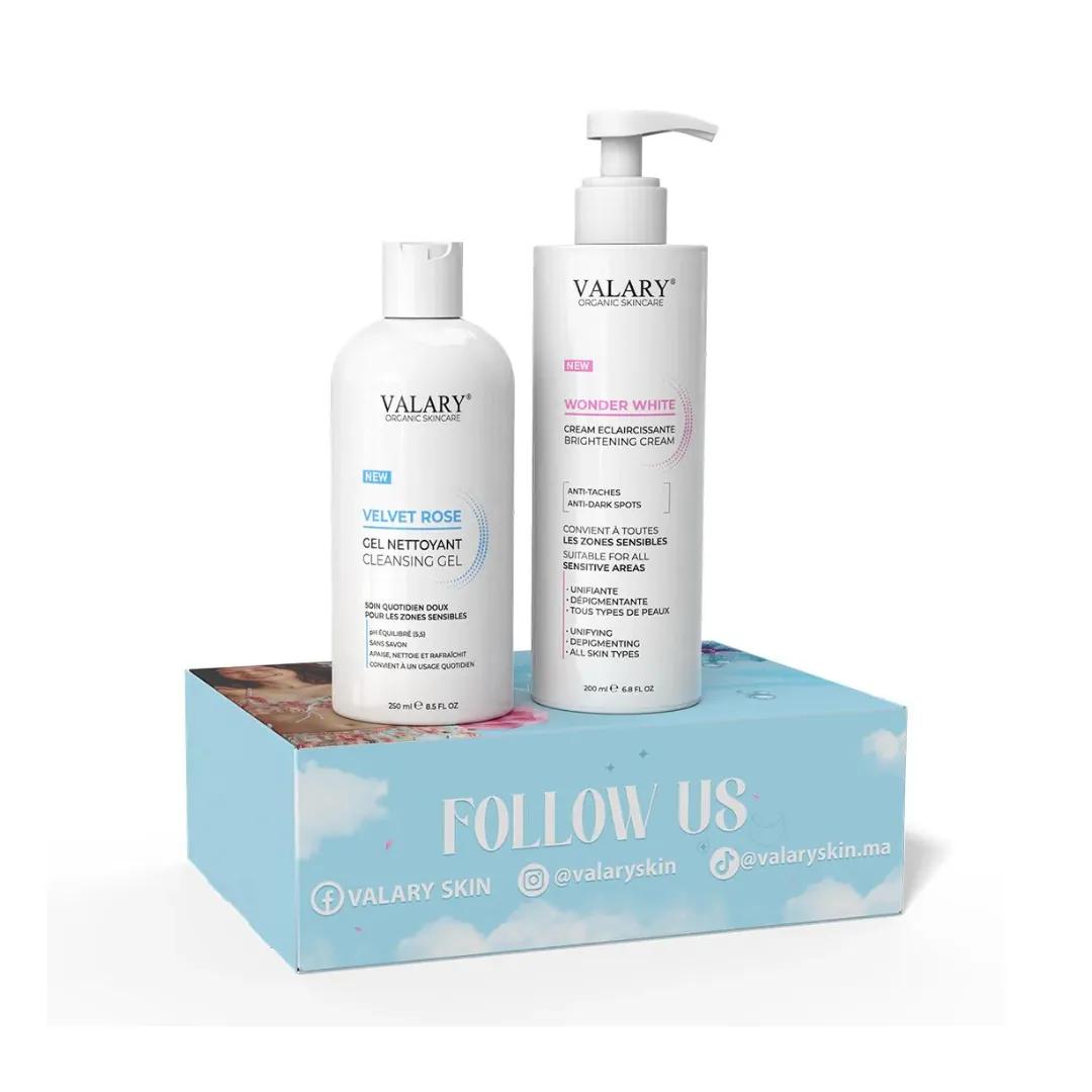 VALARY Creme Eclaircissante 200ml + Gel Nettoyant 250ml Pack