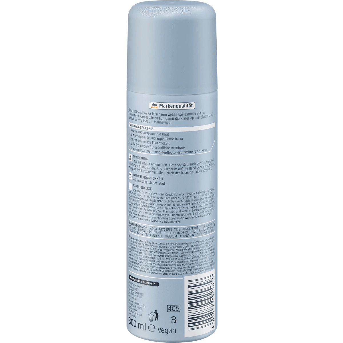Balea Men Mousse à raser Sensitive 300 ml