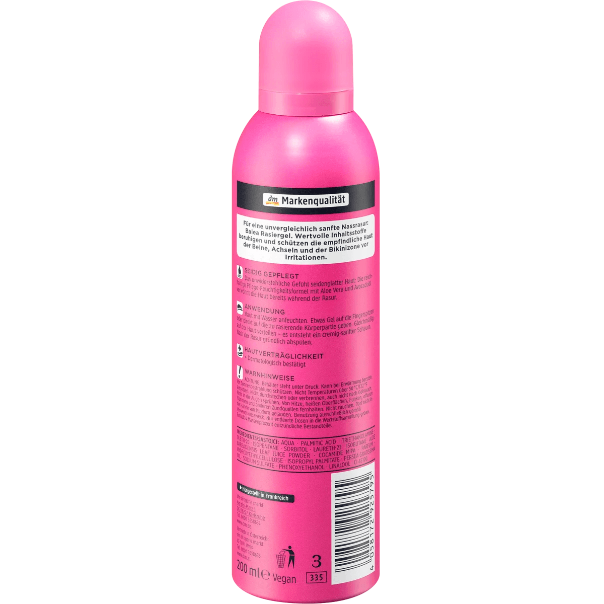 Balea Gel à raser Aloe Vera & huile d'avocat 200 ML