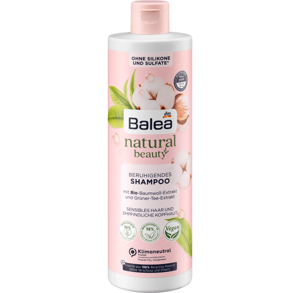 Balea Shampooing Extrait de Coton Bio & Thé Vert