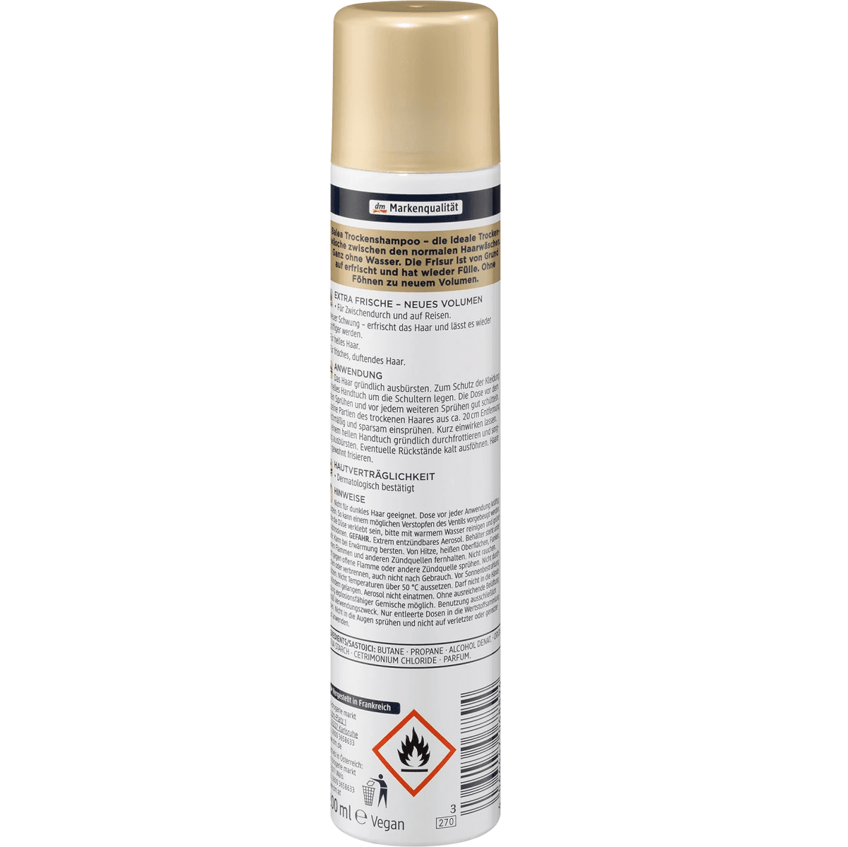 Balea Shampooing sec pour cheveux clairs