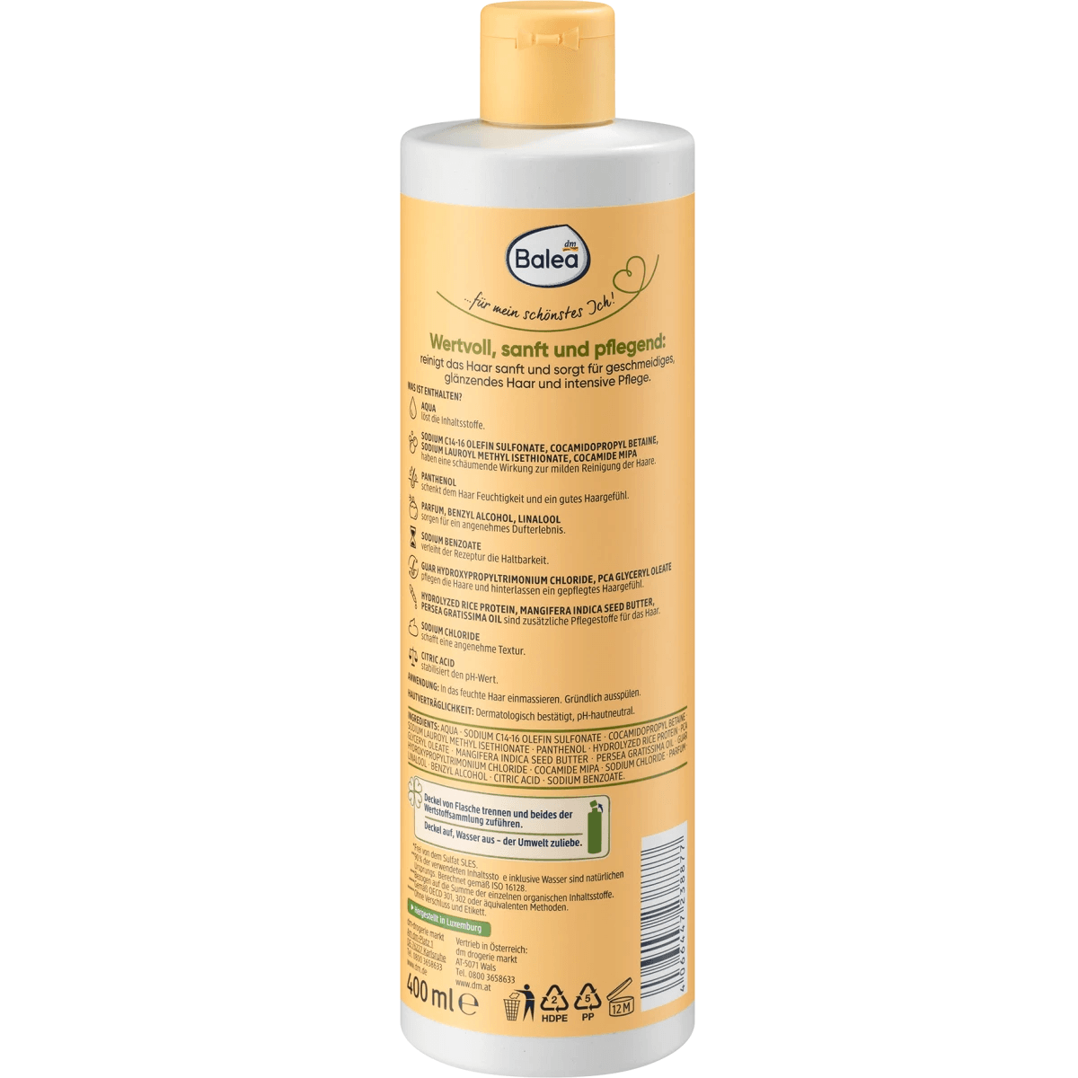 Balea Shampooing Avocat & Mangue